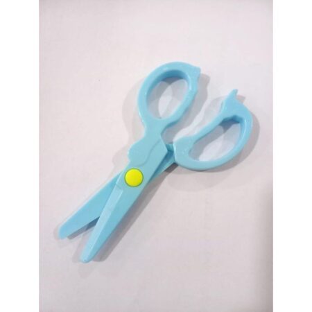 Children's plastic scissors with a turtle-shaped handle