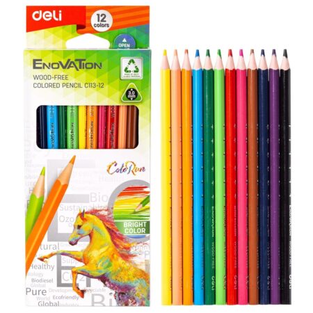 12-color wooden pencils from Deli