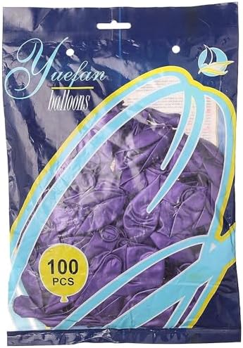 100-piece latex balloon set - purple