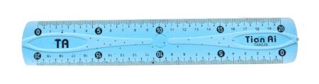 silicone felexing ruler 20cm blue