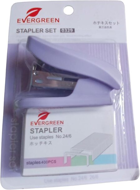 Mini stapler with staple box, standard staple size 24/6 - Multicolor