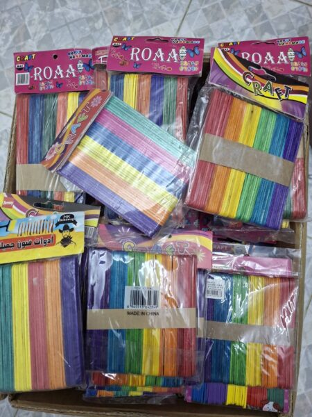 colored wooden sticks