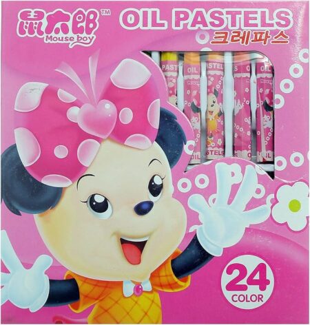 Mouse Boy Oil Pastel Paints - 24 Pieces - Assorted Colors