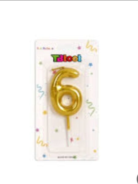 Golden candle number 6