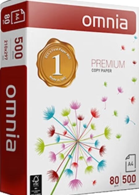 A4 white print paper 80gm omnia