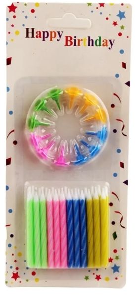 Lux candles, 24 pieces, assorted colors