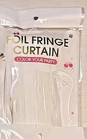 Decorative curtain for birthdays and parties, white color