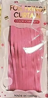 Decorative curtain for birthdays and parties, light pink color