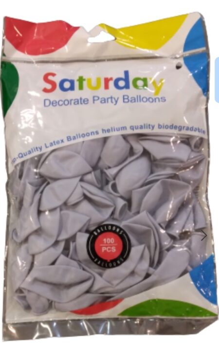 Balloons – Light Gray  100 pieces