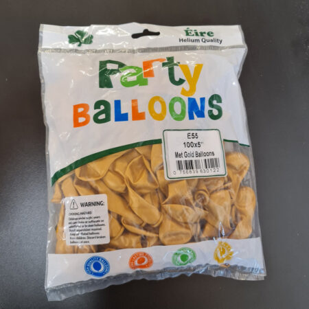 Gold balloons - a bag containing 100 gold balloons