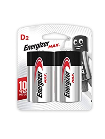 Energizer 2 D Size Batteries 1.5 Volt
