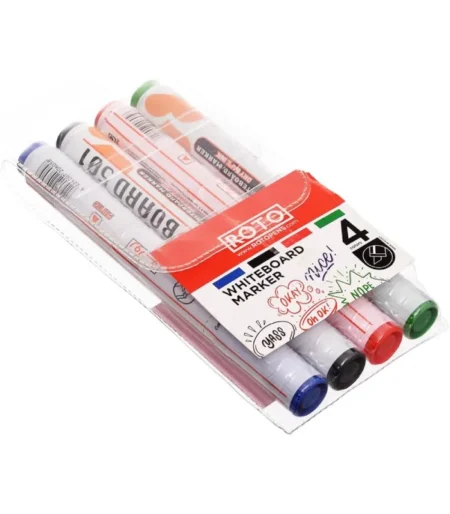 white board marker set of 4 roto