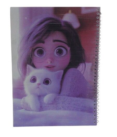 Wire-bound notebook, 100 lined pages, 20*28cm, imported white paper, 60gm