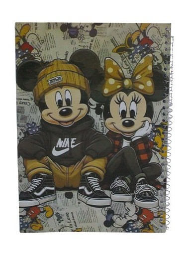 Wire-bound notebook, 100 lined pages, 20*28cm, imported white paper, 60gm