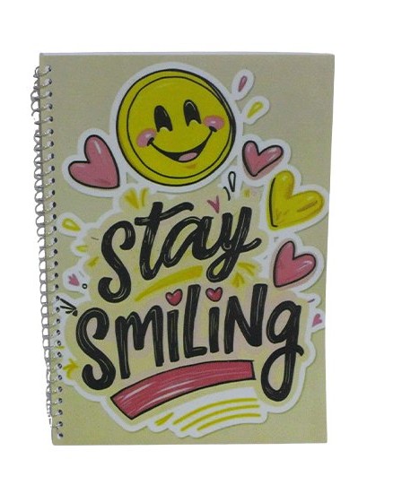 Wire-bound notebook, 100 lined pages, 20*28cm, imported white paper, 60gm