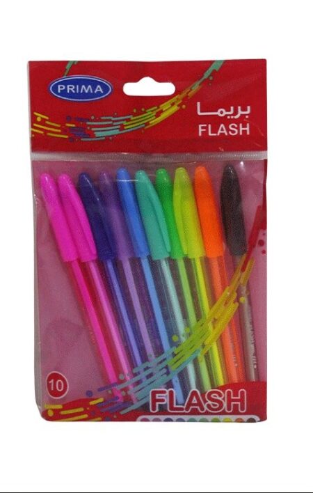 Prima Flash Ballpoint Pens (Pack of 10)