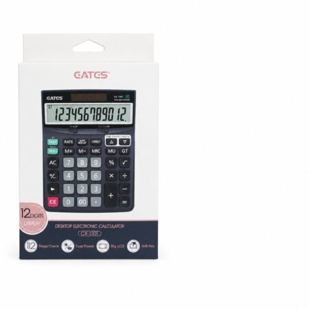 آلة حاسبة مكتبية إلكترونية جيتس 12 خانة - موديل CX-130T