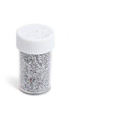 silver glitter jar