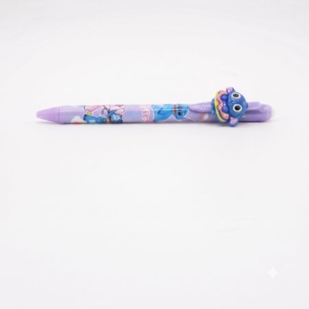 "Stitch" Cartoon Gel Pen with 3D Silicone Figure - Purple