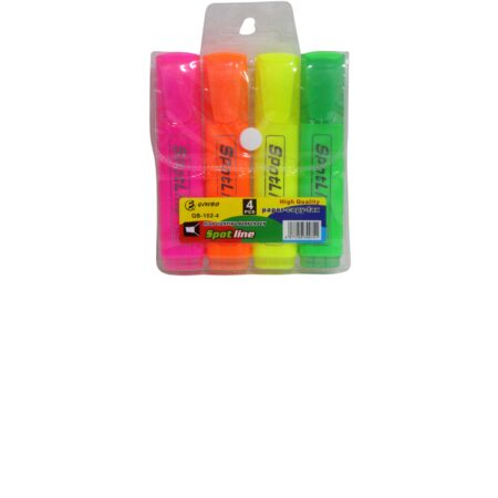 QIYIBO Spotline" Highlighter Pens Set - 4 Pcs (QB-102-4)