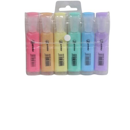 "QIYIBO" Pastel Highlighter Pens Set - 6 Pcs